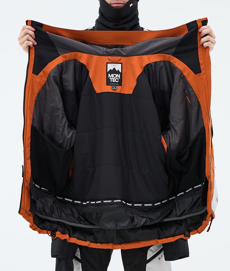 Montec Morpheus Lumilautailutakki Miehet Burned Orange/Black/Light Grey, Image 9 of 9