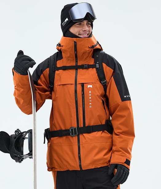 Montec Oracle Lumilautailutakki Miehet Burned Orange/Black
