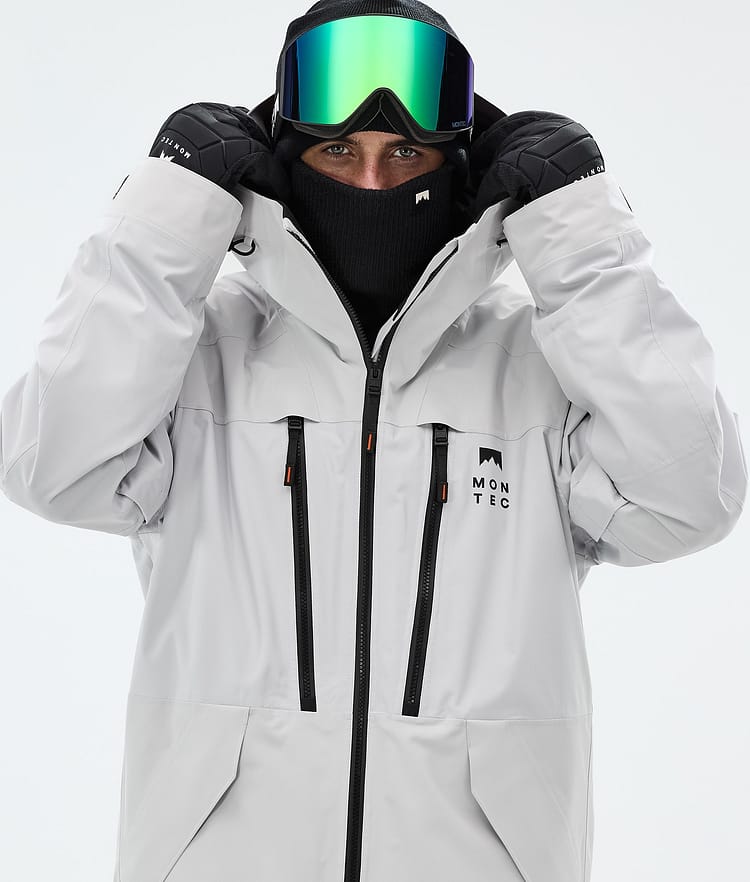 Montec Sentinel Lumilautailutakki Miehet Light Grey, Image 4 of 9