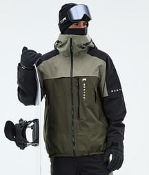 Montec Oracle Lumilautailutakki Miehet Greenish/Black/Olive Green