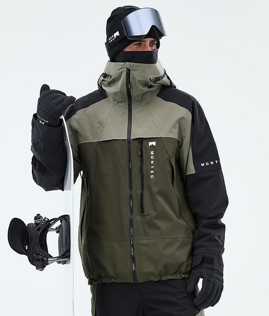 Montec Oracle Lumilautailutakki Miehet Greenish/Black/Olive Green