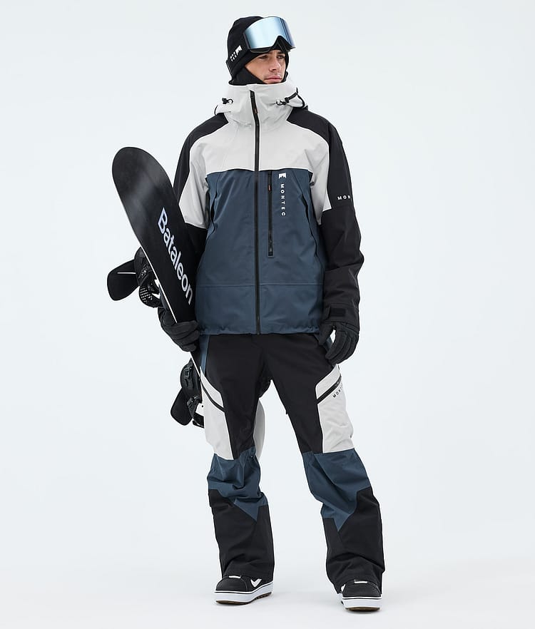 Montec Oracle Lumilautailutakki Miehet Light Grey/Black/Metal Blue, Image 2 of 9