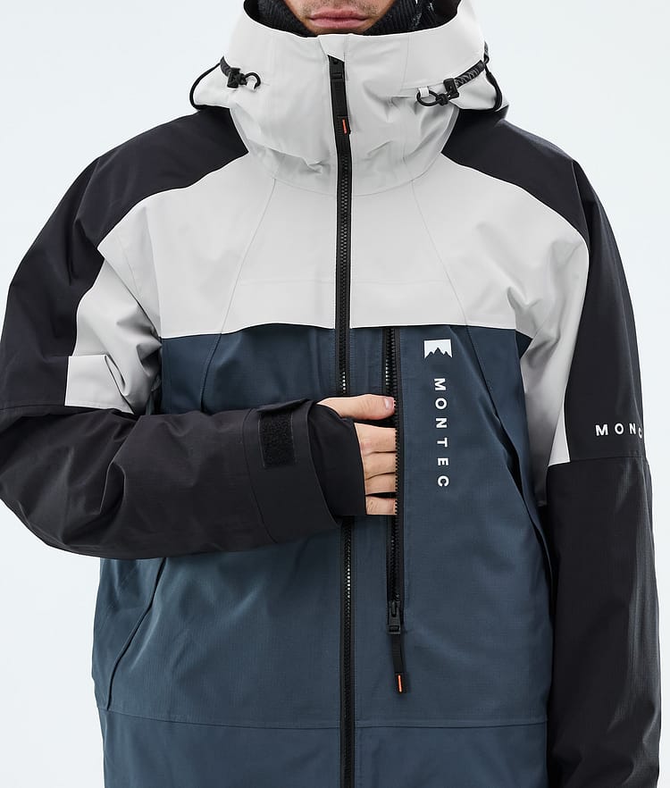Montec Oracle Lumilautailutakki Miehet Light Grey/Black/Metal Blue, Image 8 of 9