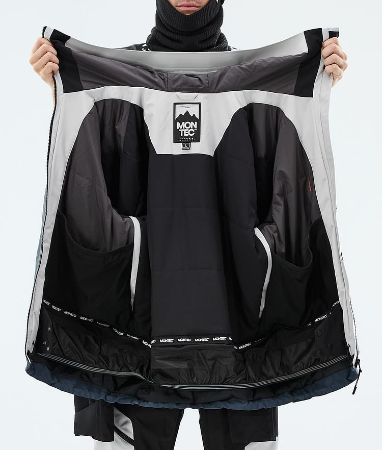 Montec Oracle Lumilautailutakki Miehet Light Grey/Black/Metal Blue, Image 9 of 9