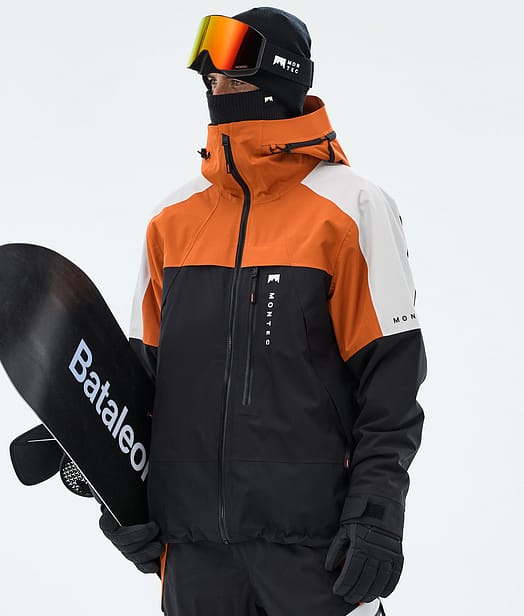 Montec Oracle Lumilautailutakki Miehet Burned Orange/Light Grey/Black