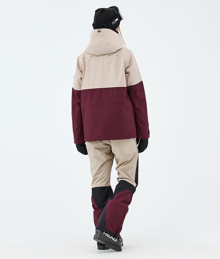 Montec Doom W Laskettelutakki Naiset Sand/Black/Burgundy, Image 3 of 10
