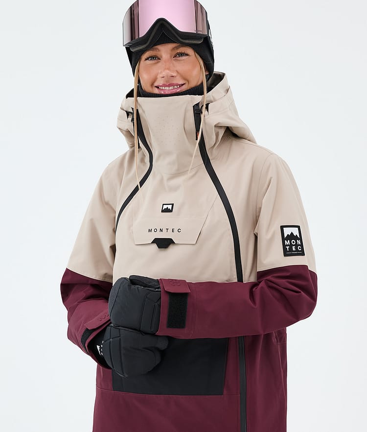 Montec Doom W Lumilautailutakki Naiset Sand/Black/Burgundy, Image 4 of 10
