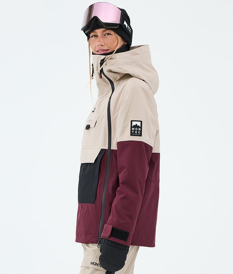 Montec Doom W Laskettelutakki Naiset Sand/Black/Burgundy, Image 5 of 10