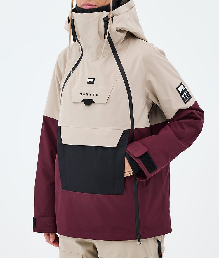 Montec Doom W Laskettelutakki Naiset Sand/Black/Burgundy, Image 7 of 10
