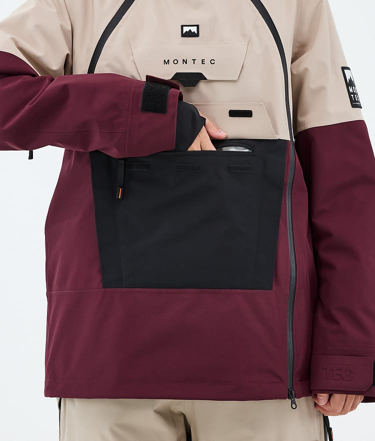 Montec Doom W Laskettelutakki Naiset Sand/Black/Burgundy, Image 8 of 10
