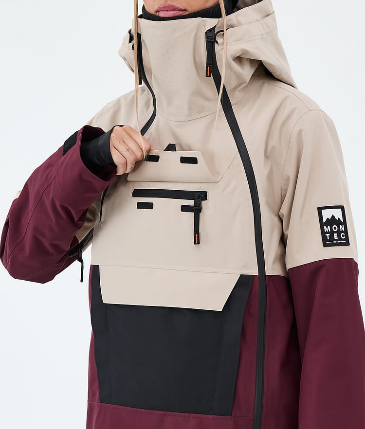 Montec Doom W Laskettelutakki Naiset Sand/Black/Burgundy, Image 9 of 10