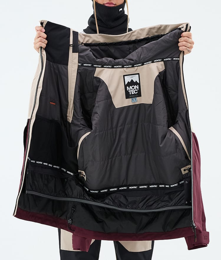 Montec Doom W Laskettelutakki Naiset Sand/Black/Burgundy, Image 10 of 10