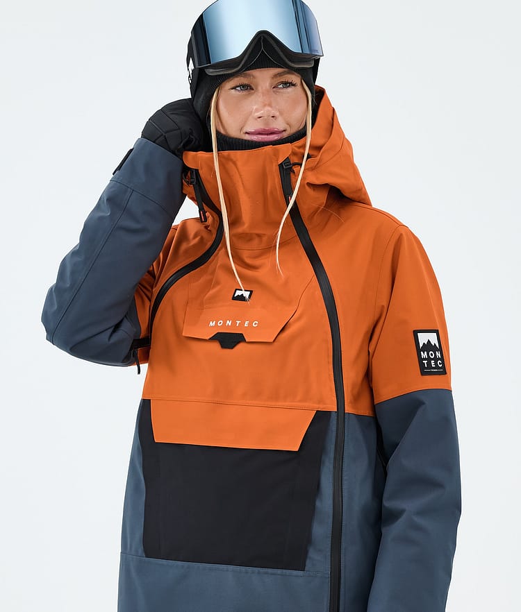 Montec Doom W Laskettelutakki Naiset Burned Orange/Black/Metal Blue, Image 4 of 10