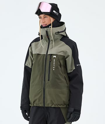 Montec Oracle W Laskettelutakki Greenish/Black/Olive Green