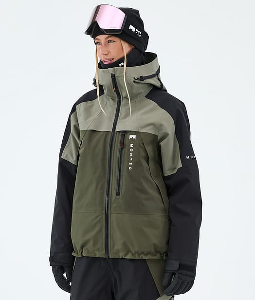 Montec Oracle W Laskettelutakki Naiset Greenish/Black/Olive Green