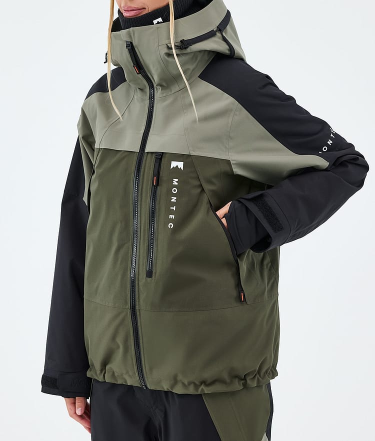 Montec Oracle W Lumilautailutakki Naiset Greenish/Black/Olive Green, Image 7 of 9