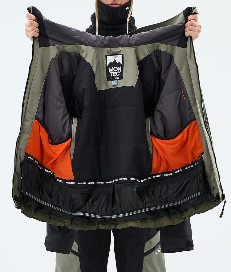 Montec Oracle W Lumilautailutakki Naiset Greenish/Black/Olive Green, Image 9 of 9