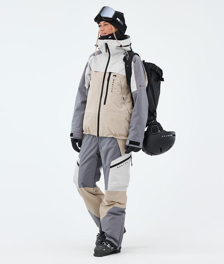 Montec Oracle W Laskettelutakki Naiset Light Grey/Light Pearl/Sand, Image 2 of 9