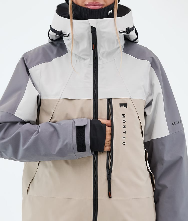 Montec Oracle W Laskettelutakki Naiset Light Grey/Light Pearl/Sand, Image 8 of 9