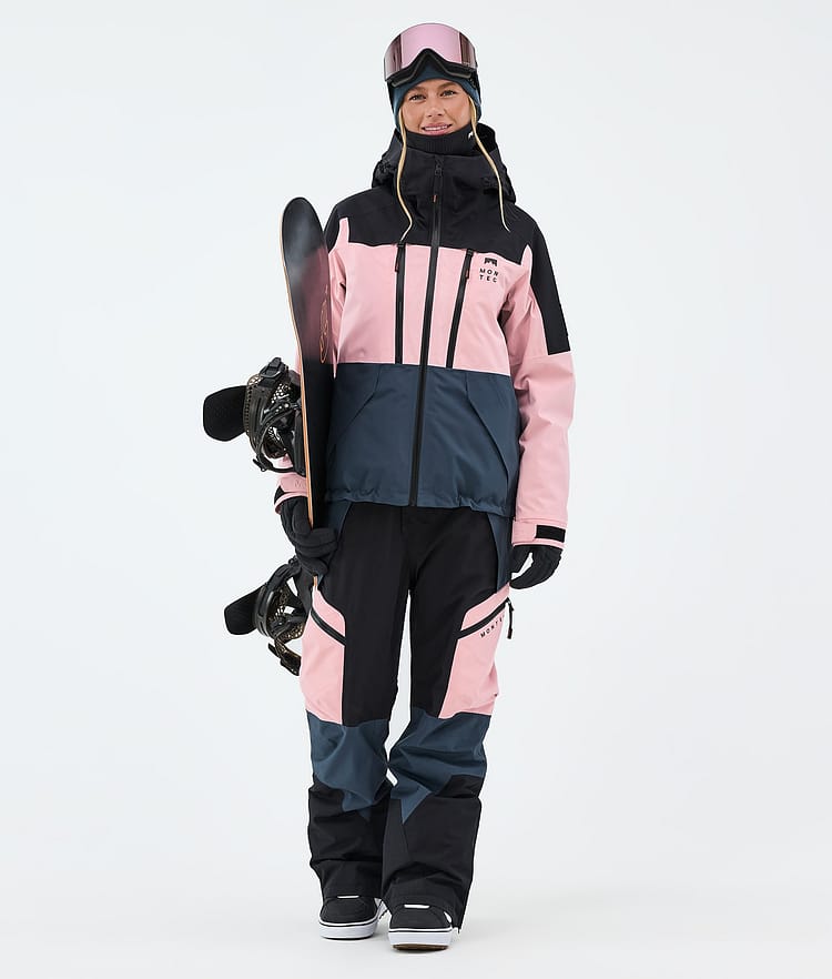Montec Sentinel W Lumilautailutakki Naiset Black/Soft Pink/Metal Blue, Image 2 of 9