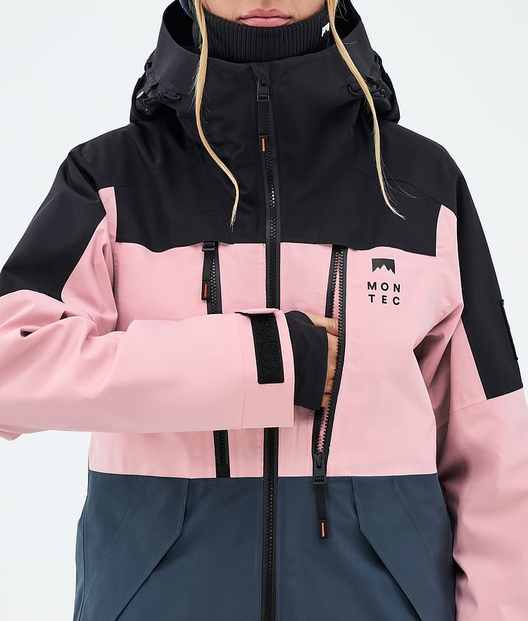 Montec Sentinel W Lumilautailutakki Naiset Black/Soft Pink/Metal Blue, Image 8 of 9