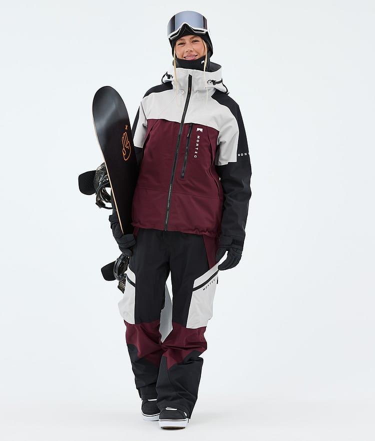 Montec Dozer W Lumilautailuhousut Naiset Light Grey/Black/Burgundy, Image 2 of 7
