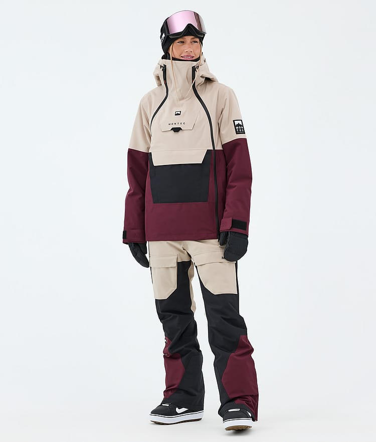 Montec Fawk W Lumilautailuhousut Naiset Sand/Black/Burgundy, Image 2 of 7