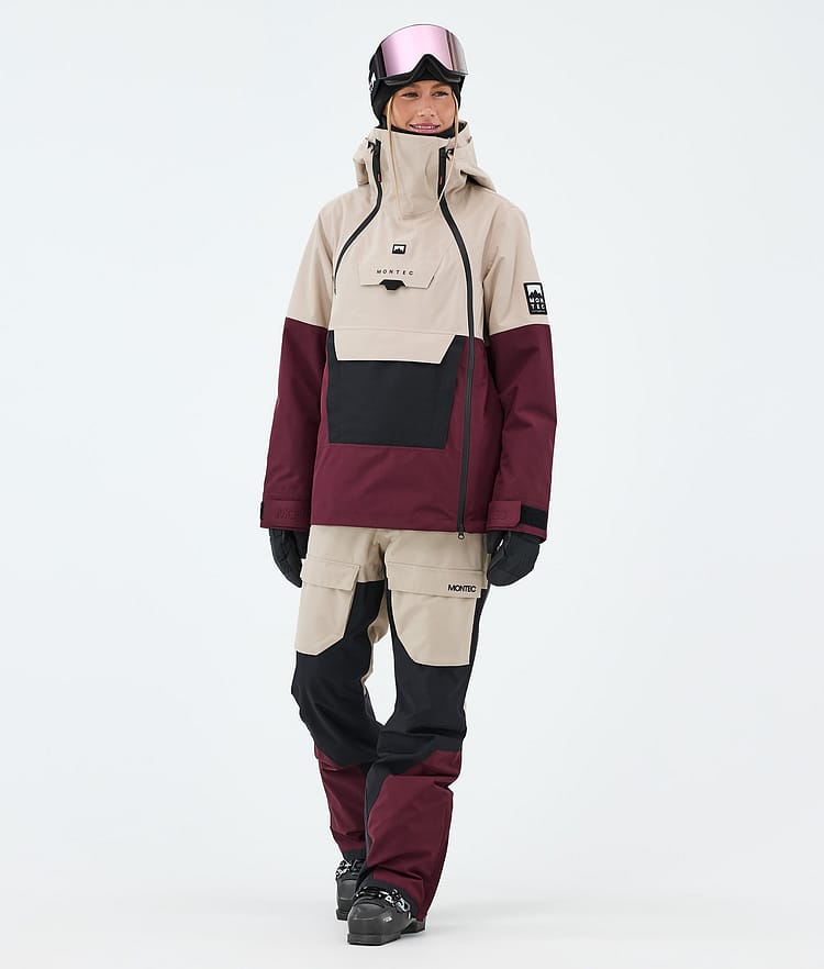 Montec Fawk W Lasketteluhousut Naiset Sand/Black/Burgundy, Image 2 of 7