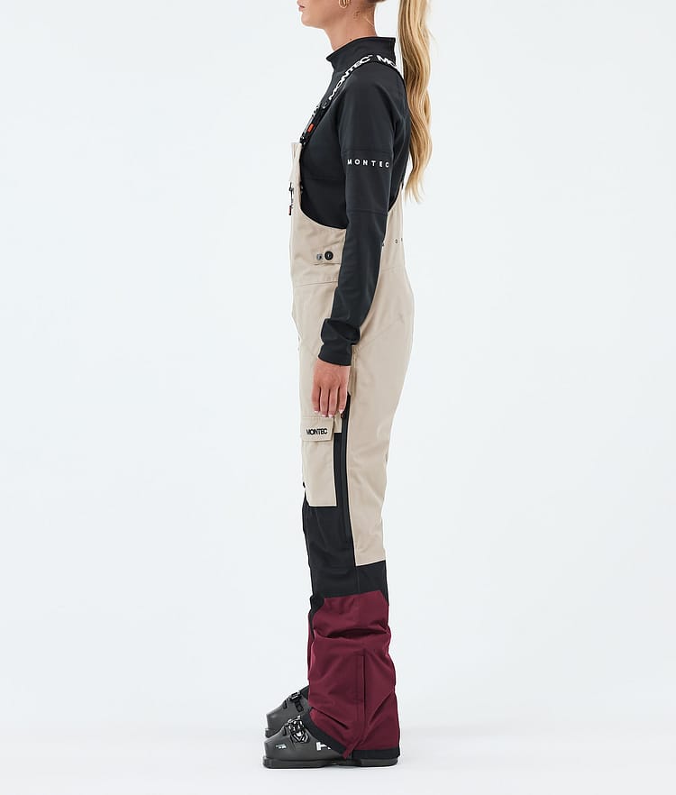 Montec Fawk W Lasketteluhousut Naiset Sand/Black/Burgundy, Image 3 of 7