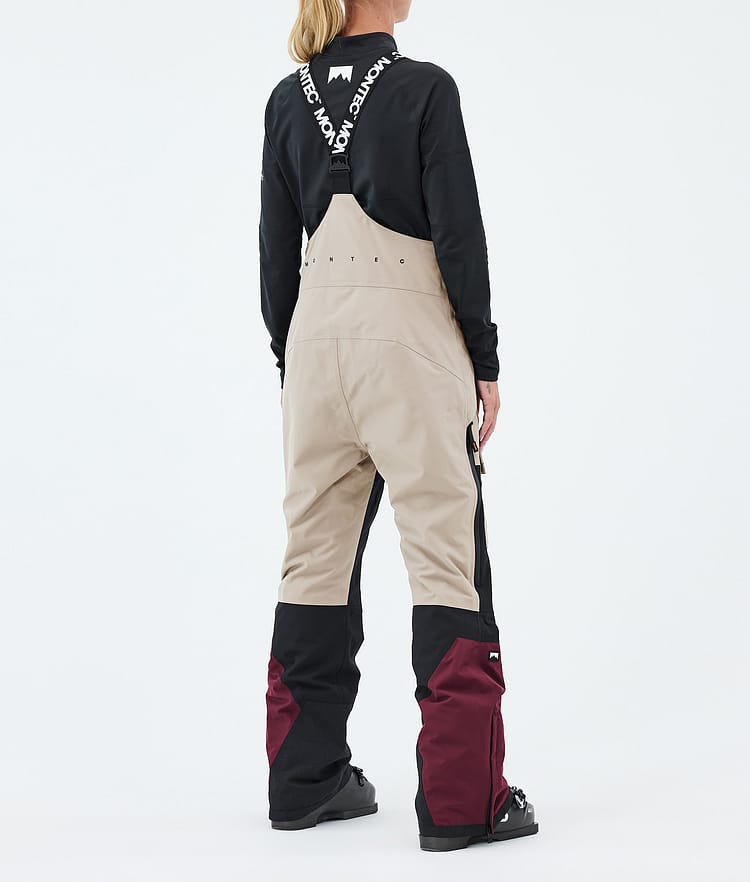 Montec Fawk W Lasketteluhousut Naiset Sand/Black/Burgundy, Image 4 of 7
