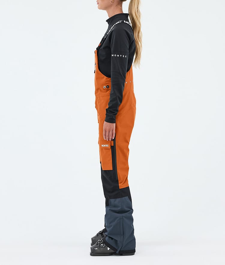Montec Fawk W Lasketteluhousut Naiset Burned Orange/Black/Metal Blue, Image 3 of 7