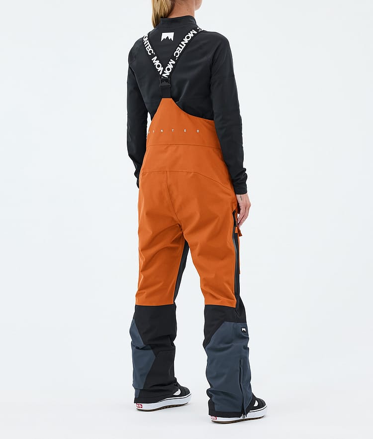 Montec Fawk W Lumilautailuhousut Naiset Burned Orange/Black/Metal Blue, Image 4 of 7