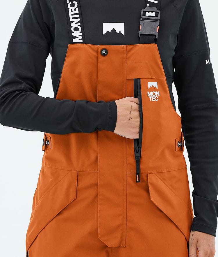 Montec Fawk W Lumilautailuhousut Naiset Burned Orange/Black/Metal Blue, Image 6 of 7