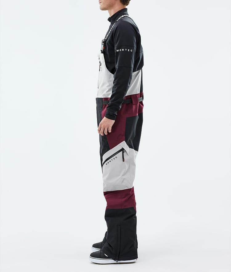 Montec Dozer Lumilautailuhousut Miehet Light Grey/Black/Burgundy, Kuva 2 / 6