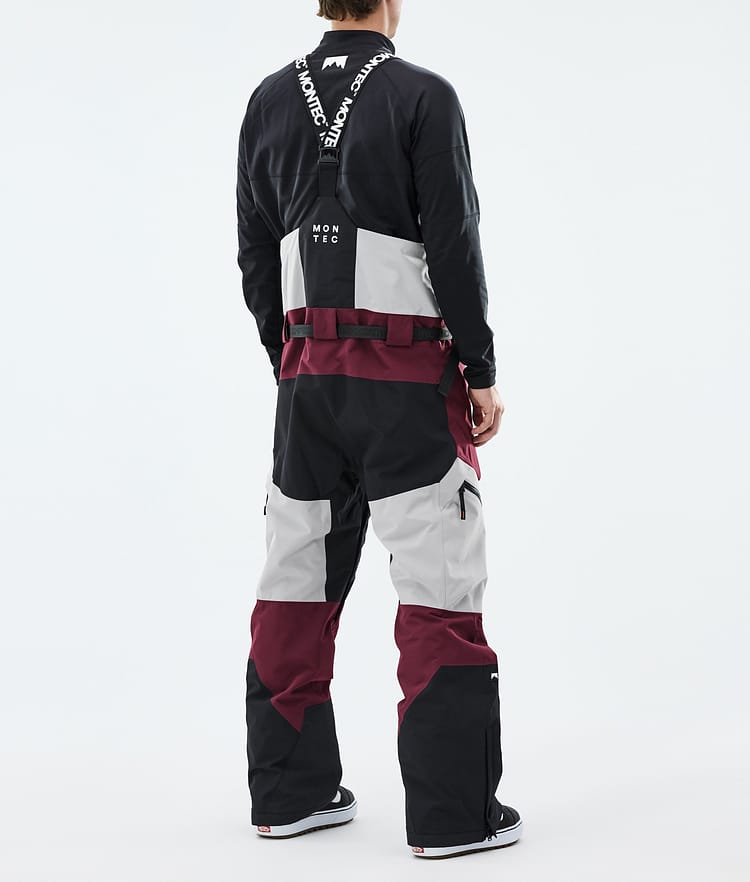 Montec Dozer Lumilautailuhousut Miehet Light Grey/Black/Burgundy, Kuva 3 / 6