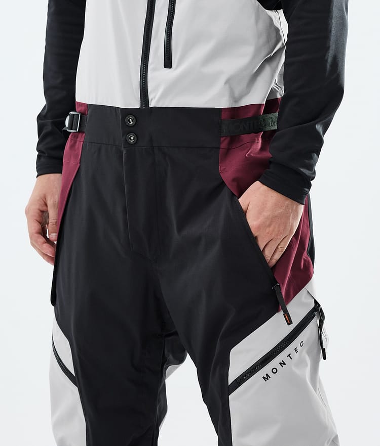 Montec Dozer Lumilautailuhousut Miehet Light Grey/Black/Burgundy, Kuva 4 / 6