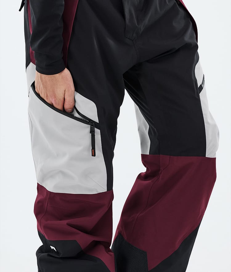 Montec Dozer Lumilautailuhousut Miehet Light Grey/Black/Burgundy, Kuva 6 / 6