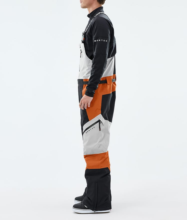 Montec Dozer Lumilautailuhousut Miehet Light Grey/Black/Burned Orange, Image 2 of 6