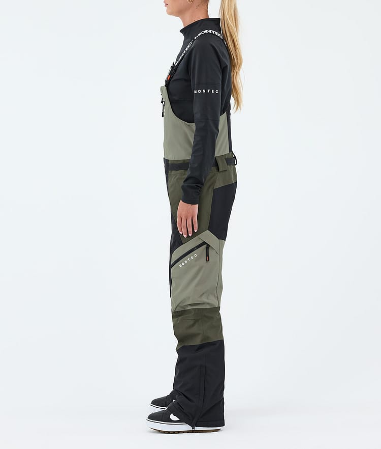 Montec Dozer W Lumilautailuhousut Naiset Greenish/Black/Olive Green, Image 3 of 7