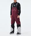 Montec Arch Lumilautailuhousut Miehet Burgundy/Black/Light Grey