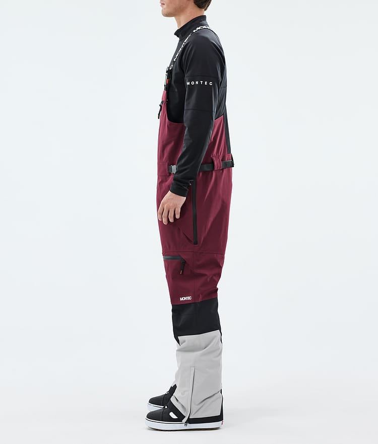 Montec Arch Lumilautailuhousut Miehet Burgundy/Black/Light Grey, Image 2 of 6