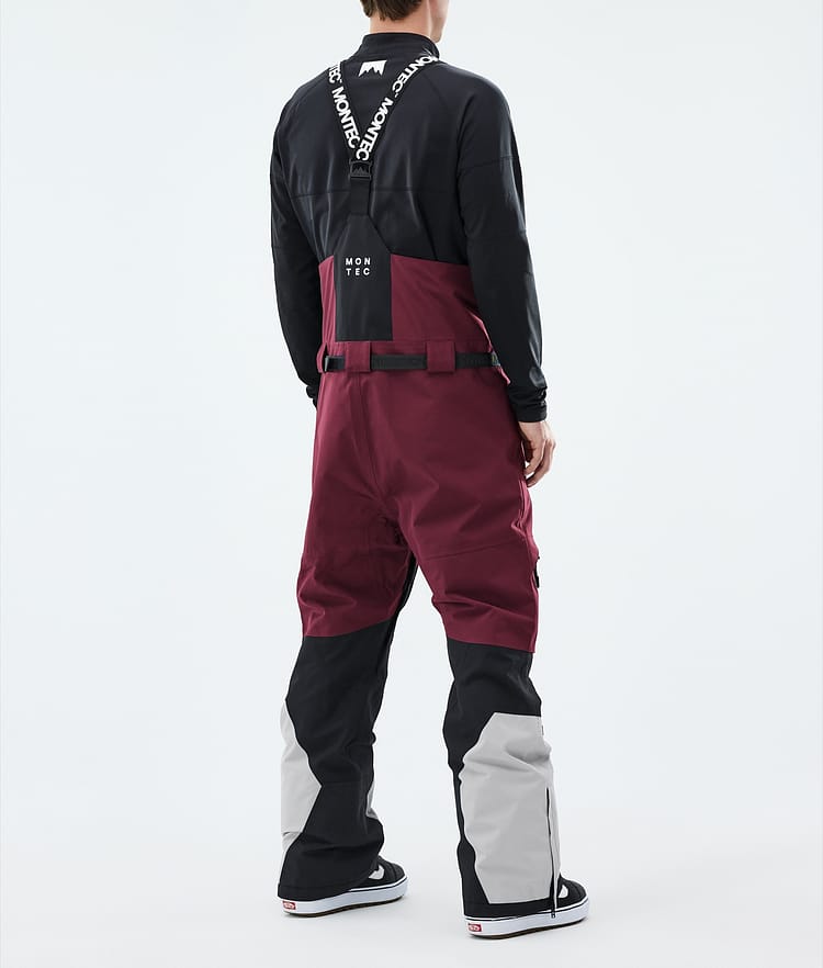 Montec Arch Lumilautailuhousut Miehet Burgundy/Black/Light Grey, Image 3 of 6