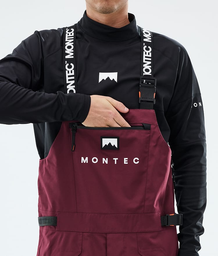 Montec Arch Lumilautailuhousut Miehet Burgundy/Black/Light Grey, Image 5 of 6