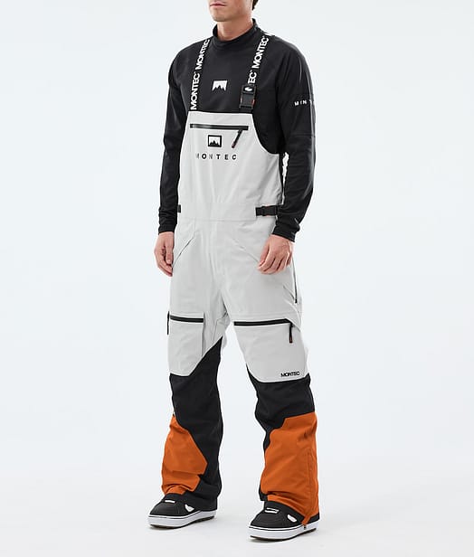 Montec Arch Lumilautailuhousut Miehet Light Grey/Black/Burned Orange