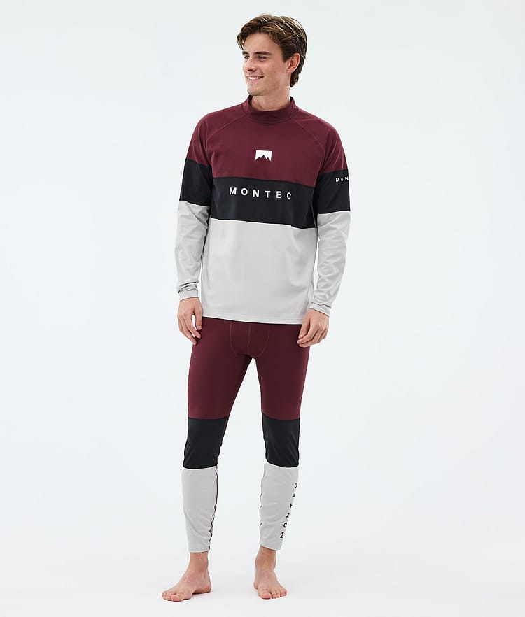 Montec Alpha Kerrastohousut Miehet Burgundy/Black/Light Grey, Image 3 of 7