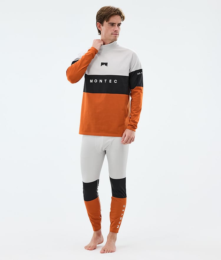 Montec Alpha Kerrastohousut Miehet Light Grey/Black/Burned Orange, Image 3 of 7