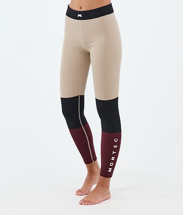 Montec Alpha W Kerrastohousut Sand/Black/Burgundy