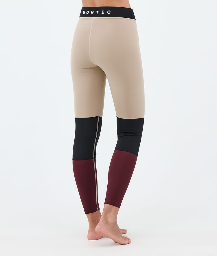 Montec Alpha W Kerrastohousut Naiset Sand/Black/Burgundy, Image 2 of 7