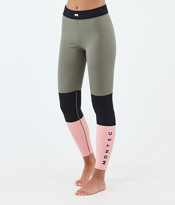 Montec Alpha W Kerrastohousut Greenish/Black/Soft Pink