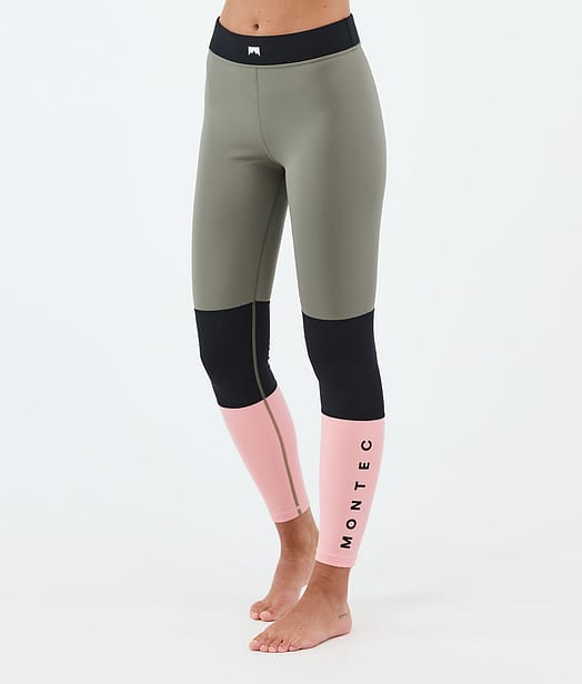 Montec Alpha W Kerrastohousut Naiset Greenish/Black/Soft Pink